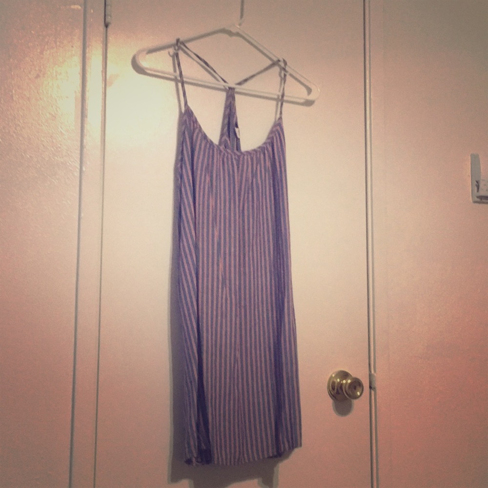 Strappy Striped Beach Dress